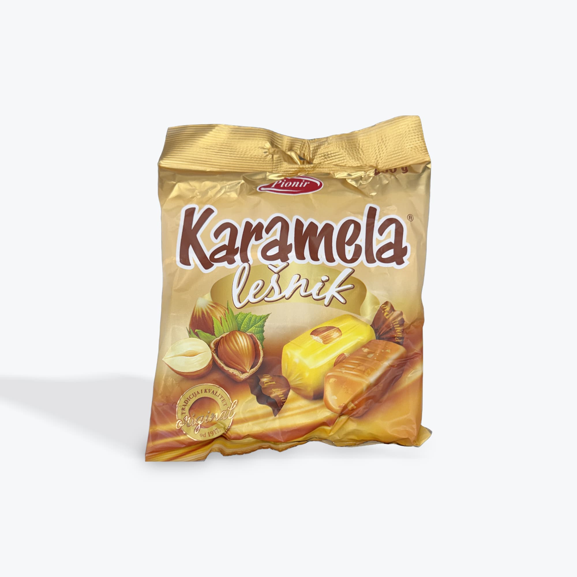 Pionir Toffee W Hazelnut 200g