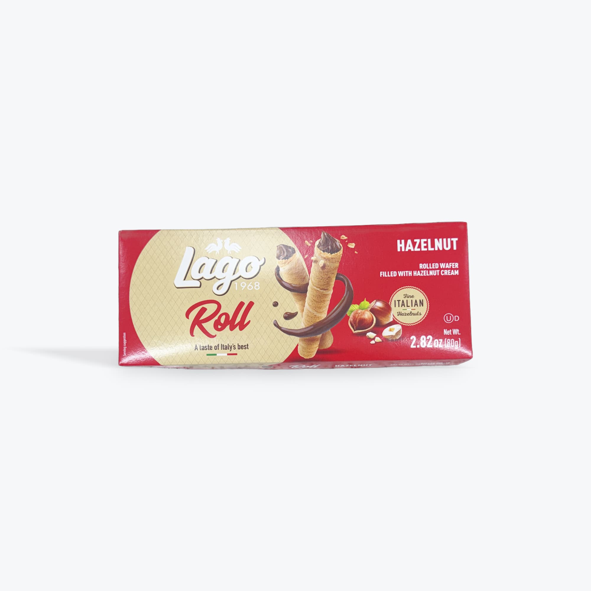 Lago Hazelnut Wafer Rolls 80g