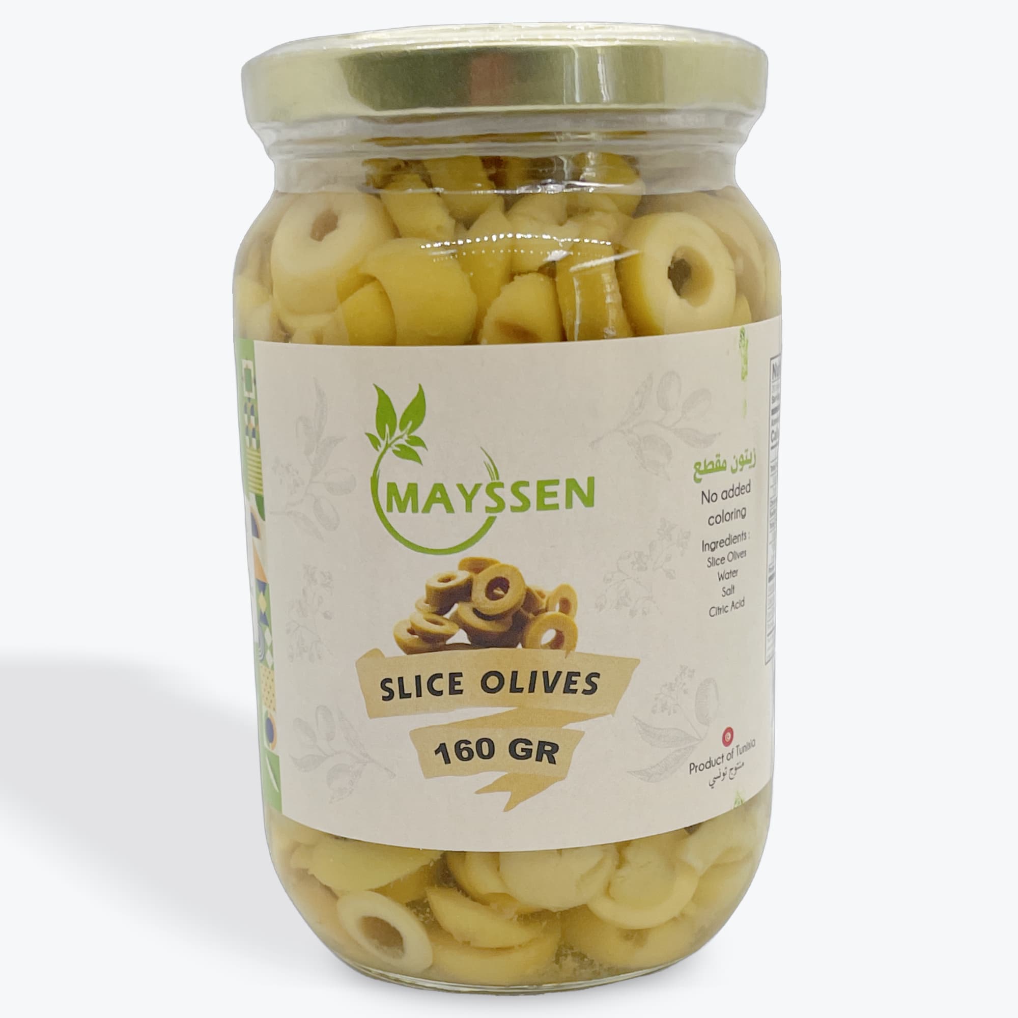 Mayssen Sliced Green Olives 160g