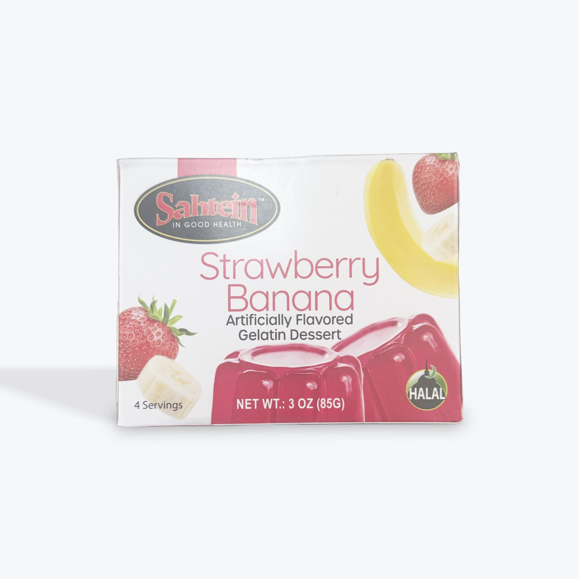Sahtein Strawberry Banana Jello 3oz