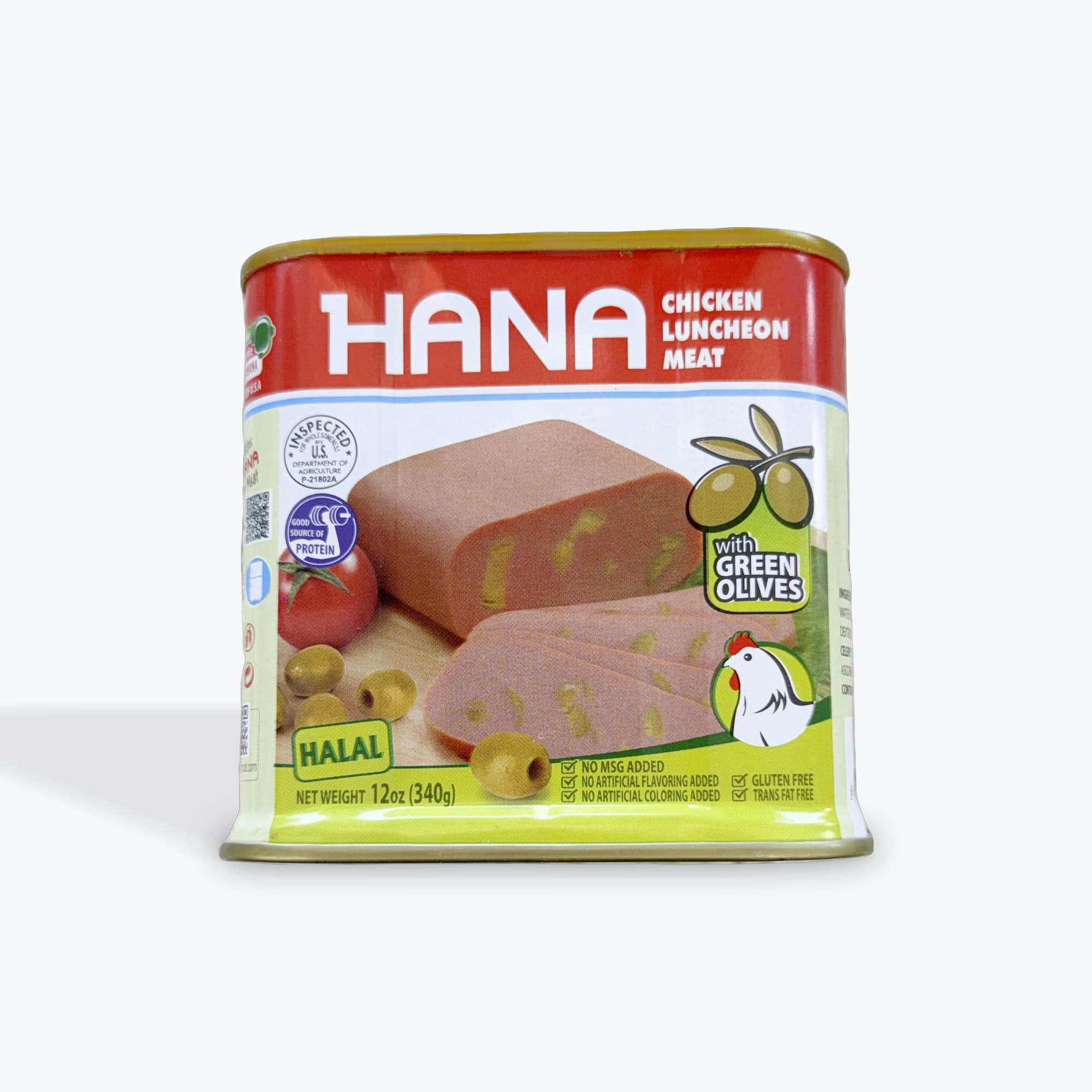 Hana Chicken Luncheon W Olives 340g