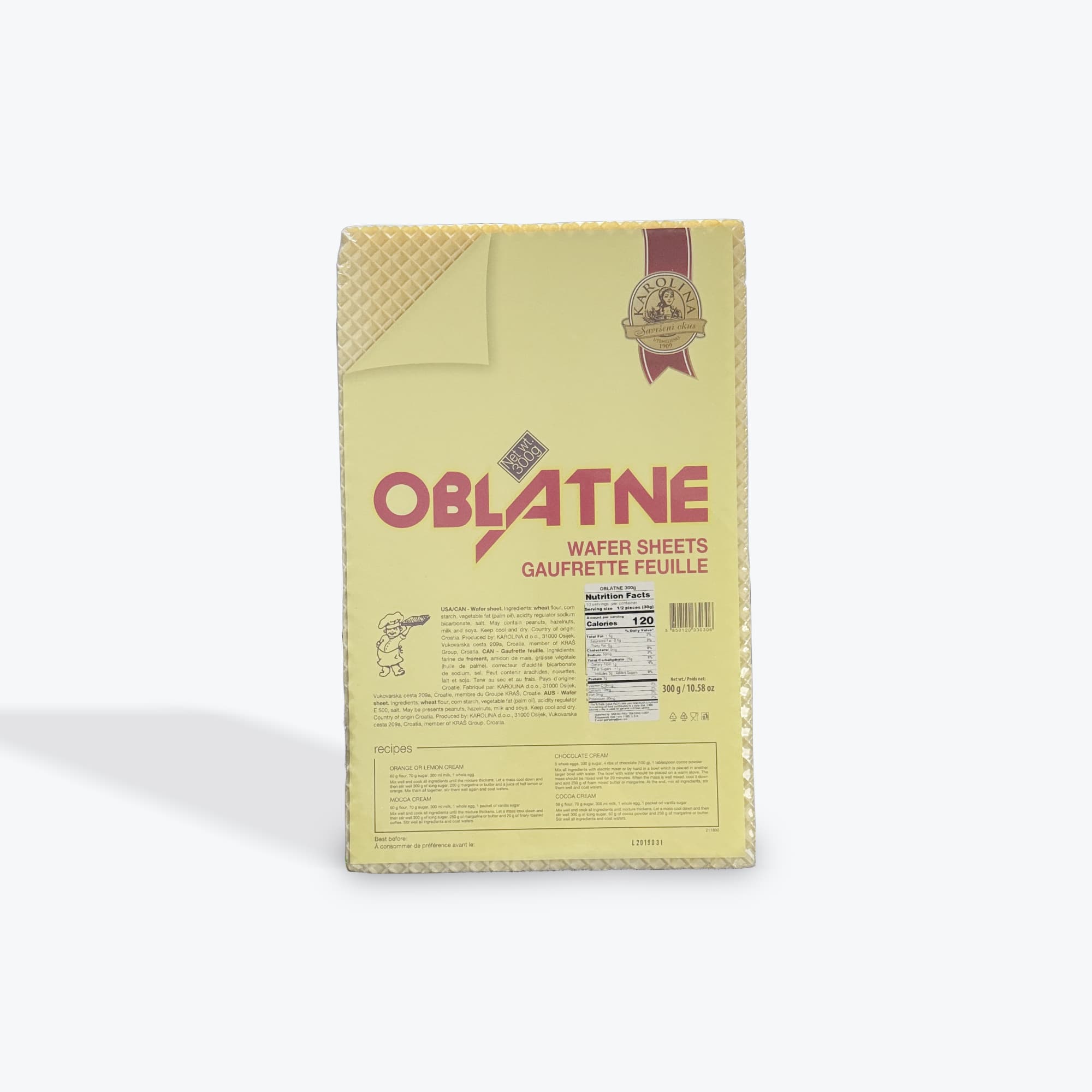 Oblatne Wafer Sheets 300g