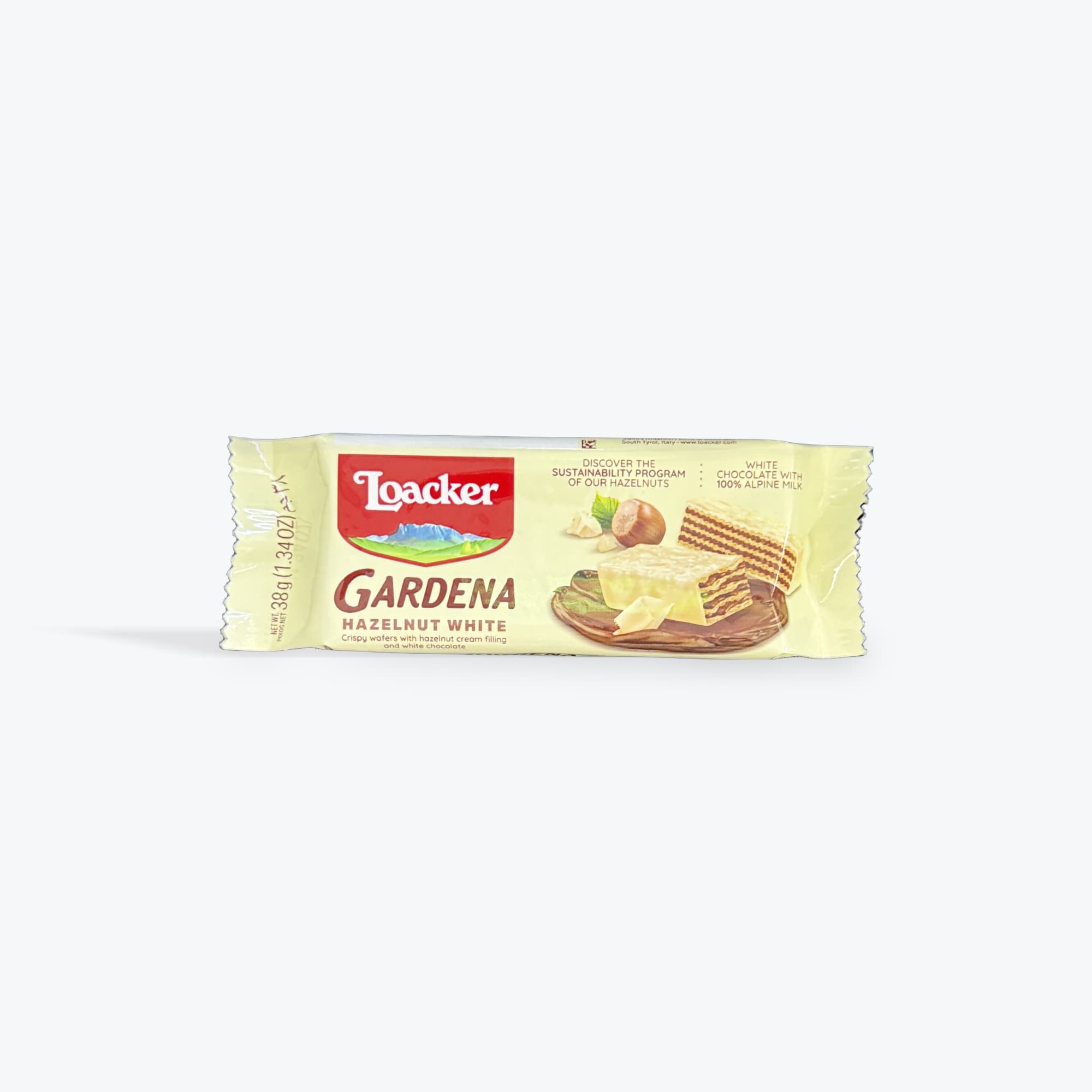 Loacker Gardena Hazelnut White 38g