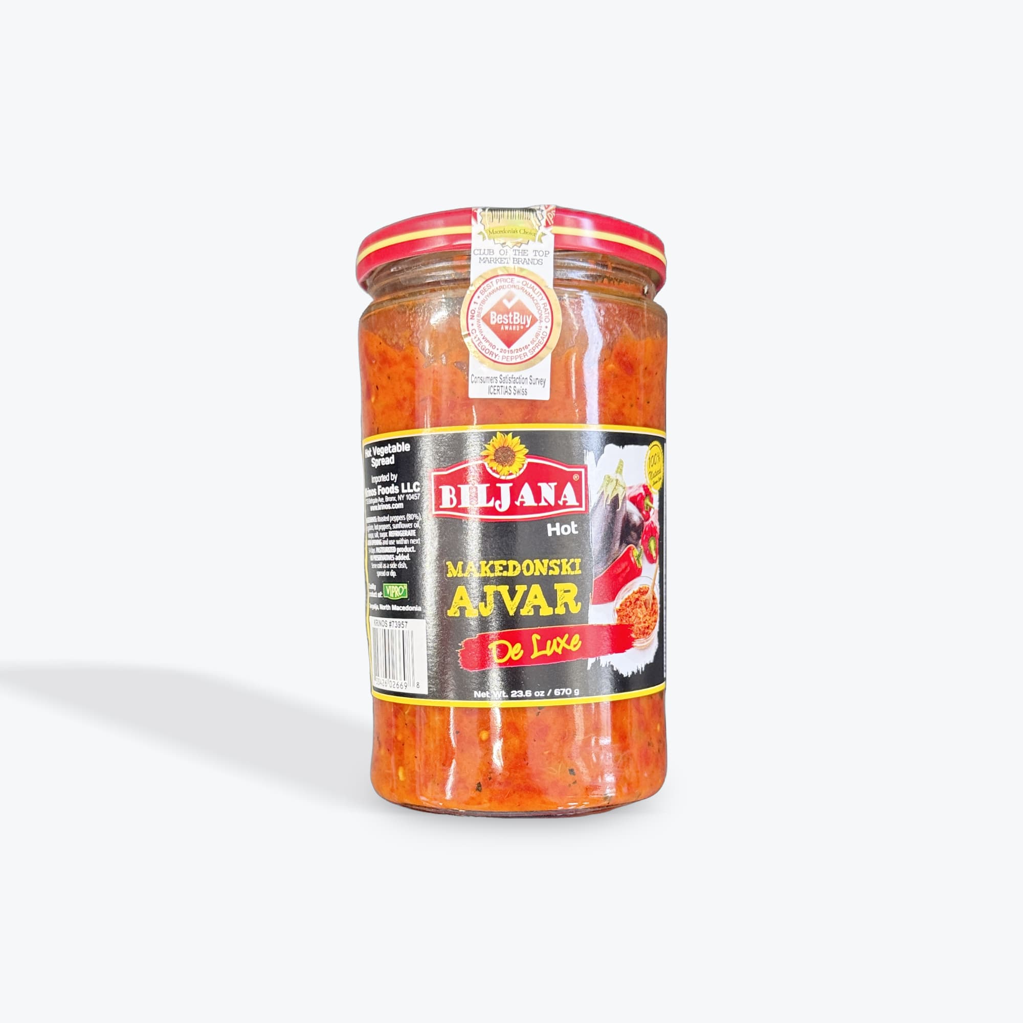 Biljana Ajvar Deluxe Hot 670g