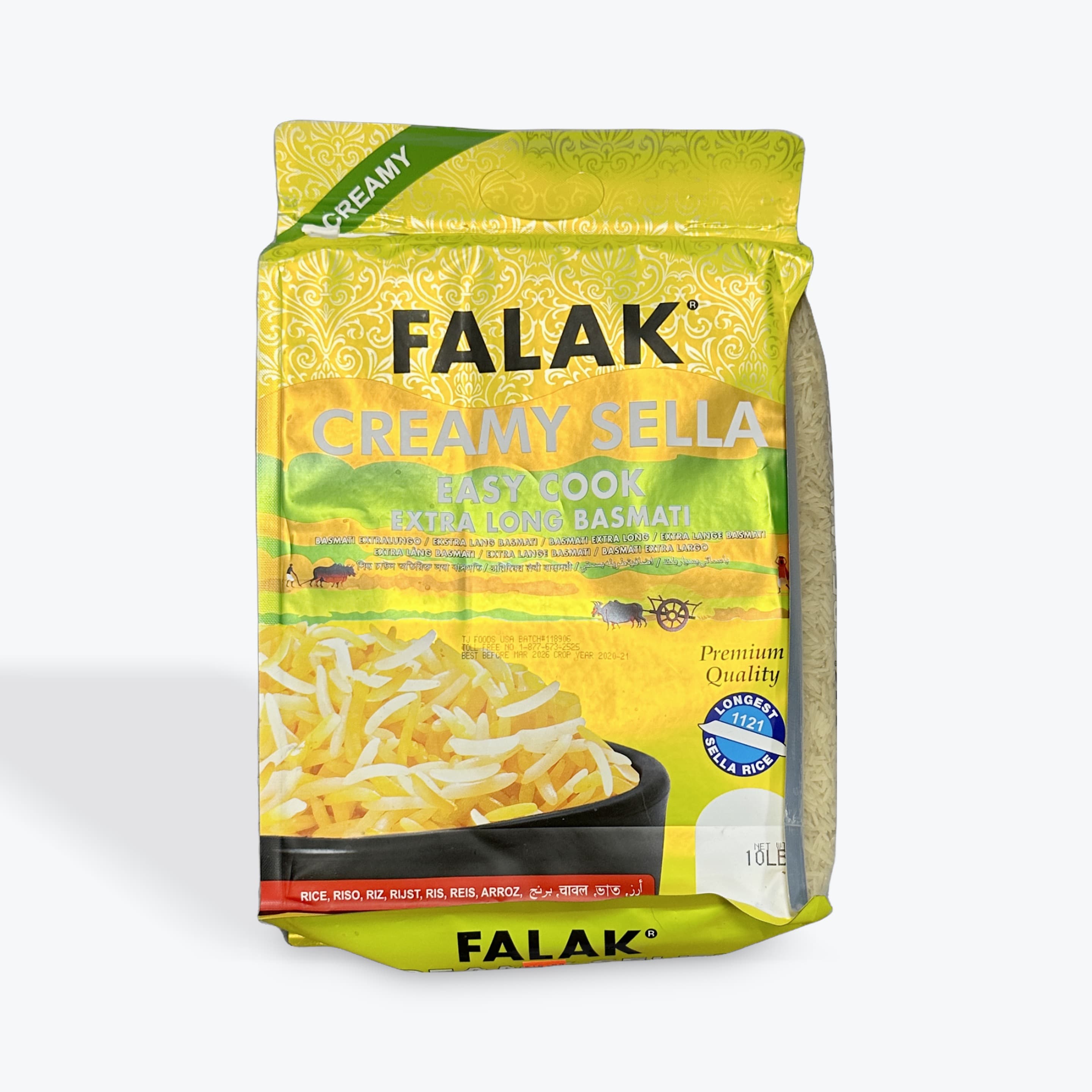 Falak Creamy Sella Basmati Rice 10Lb