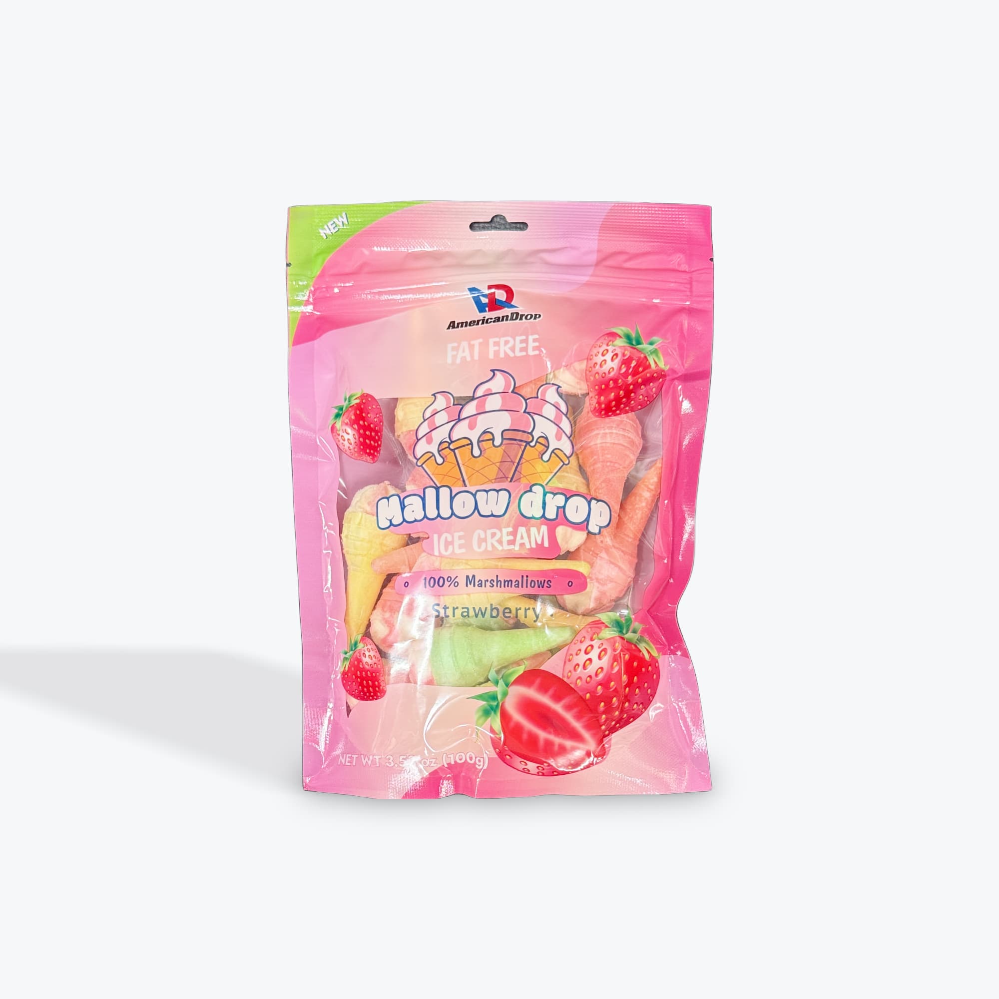 AmericanDrop Strawberry Marshmallow Drops 100g