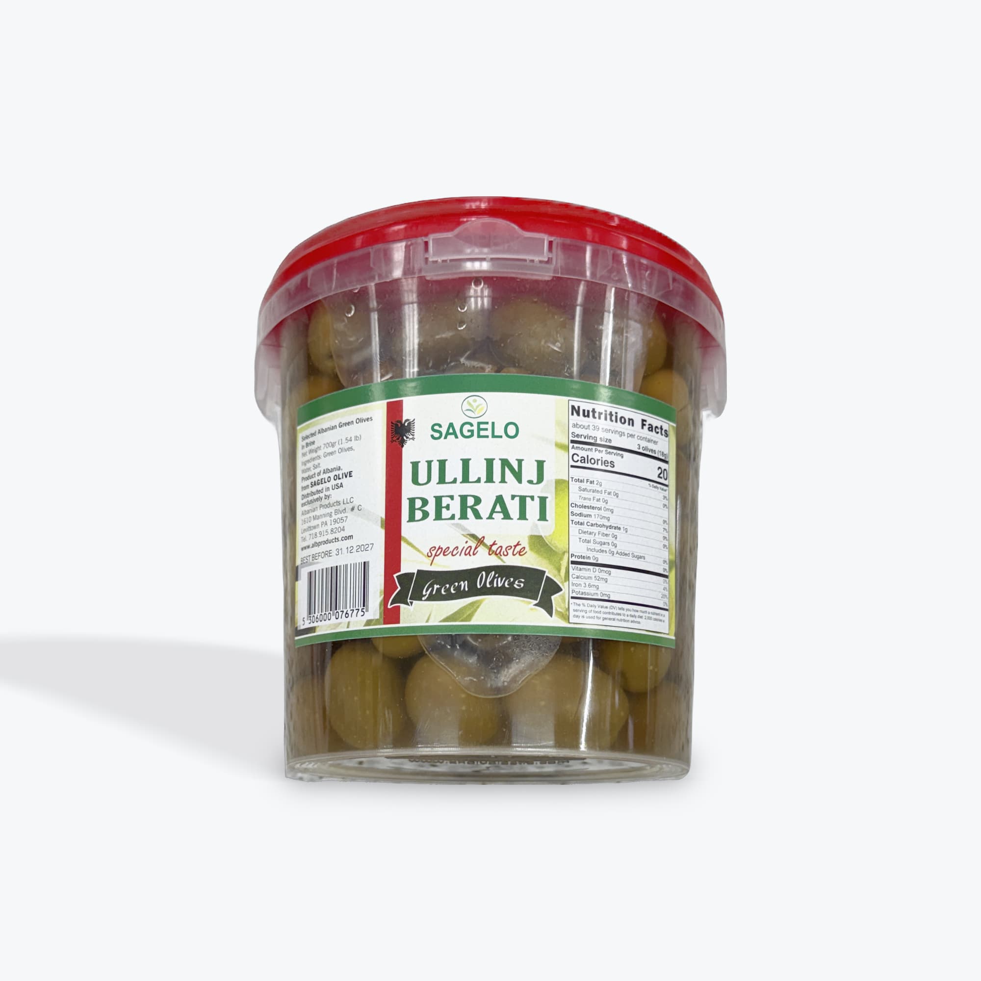 Sagelo Albanian Berati Olives 700g