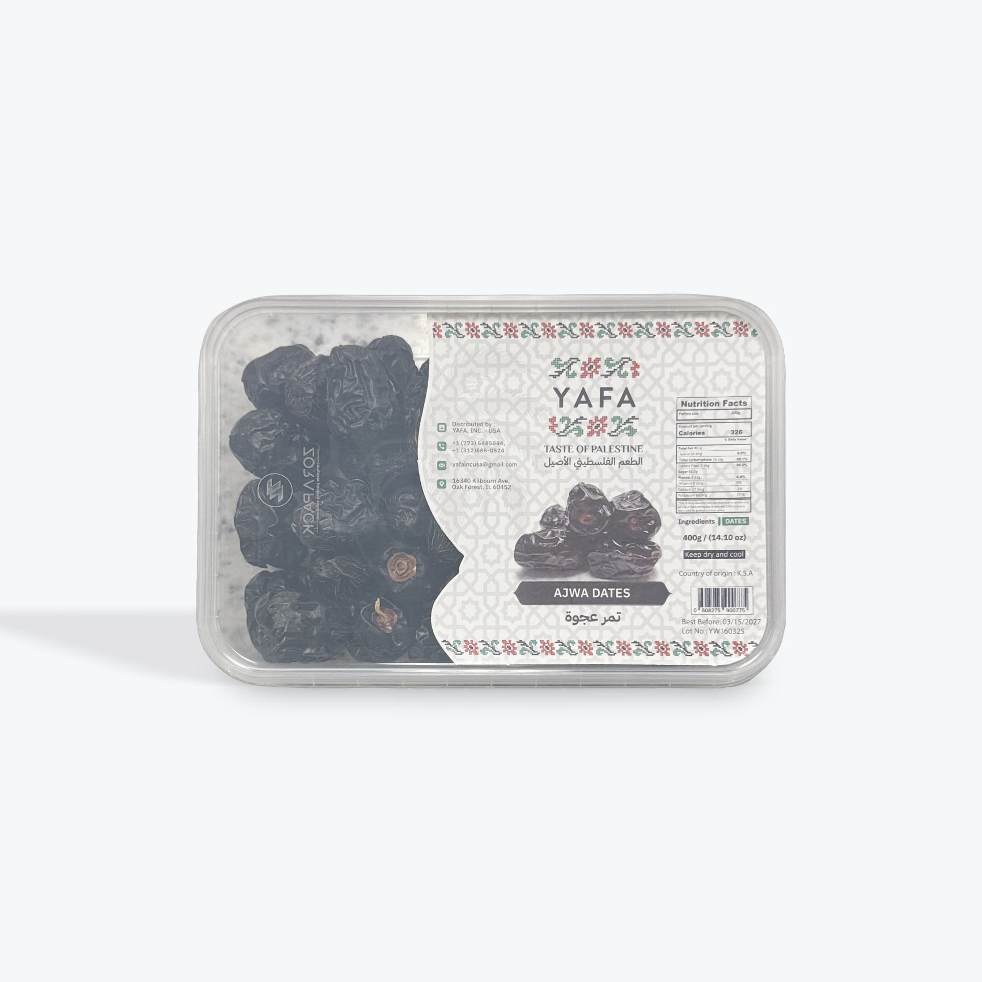 Yafa Ajwa Dates 400g