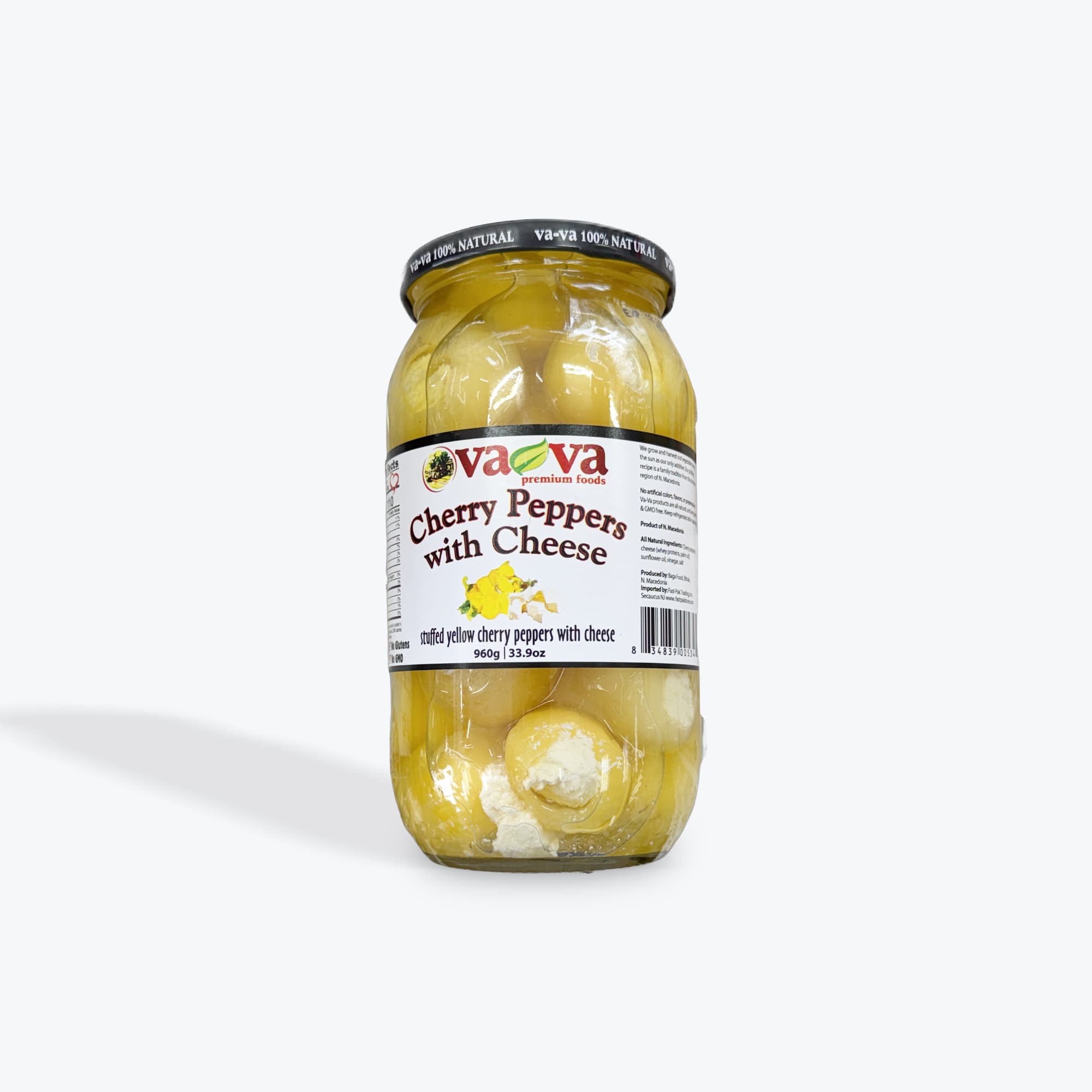 Vava Cherry Peppers W Cheese 960g