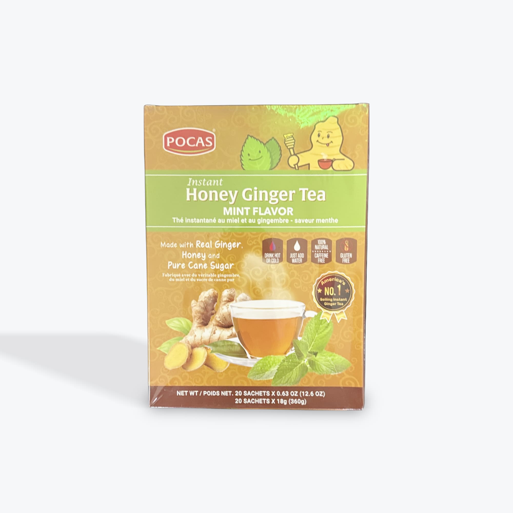 Pocas Honey Ginger Tea W Mint 360g