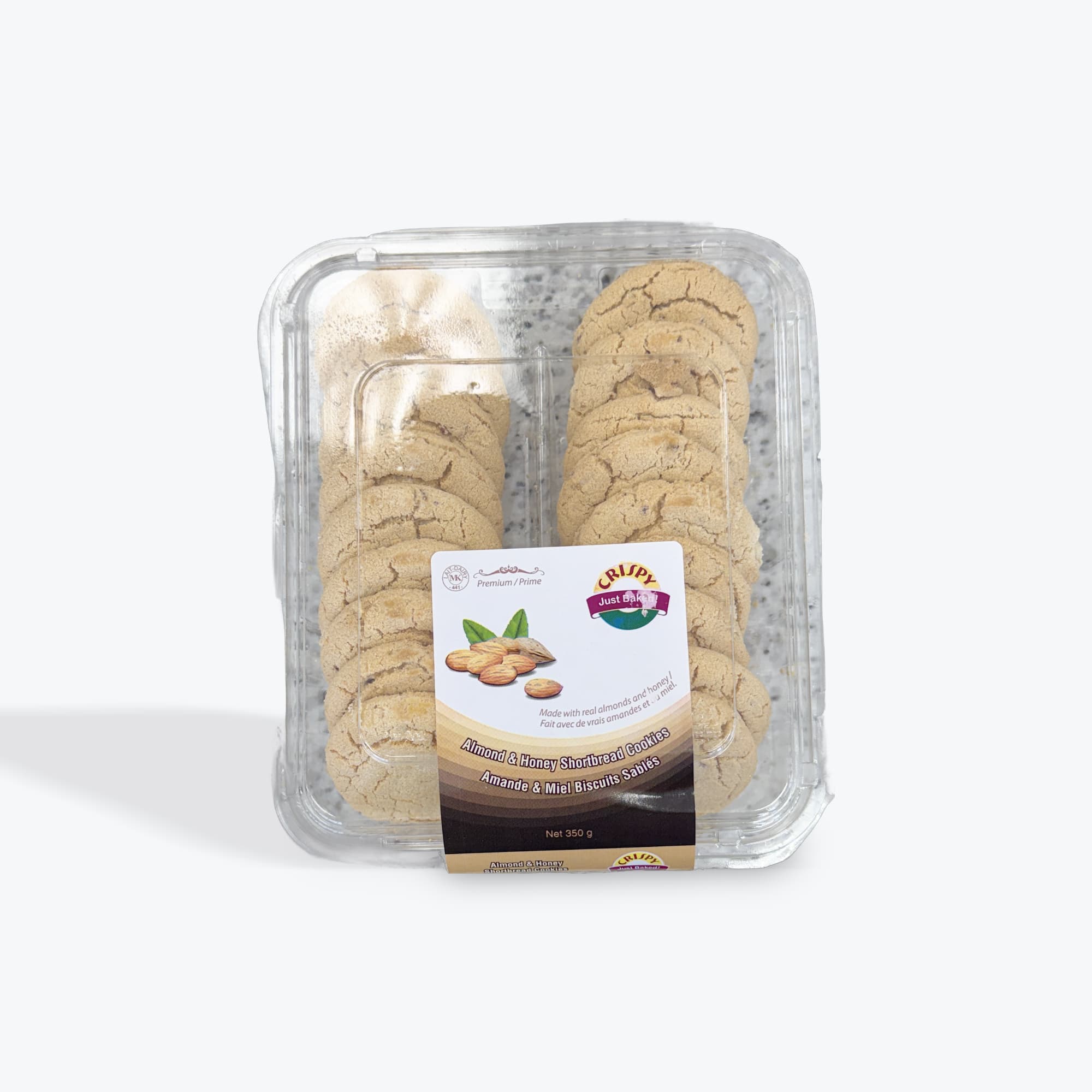 Crispy Almond & Honey Shortbread Cookies 350g