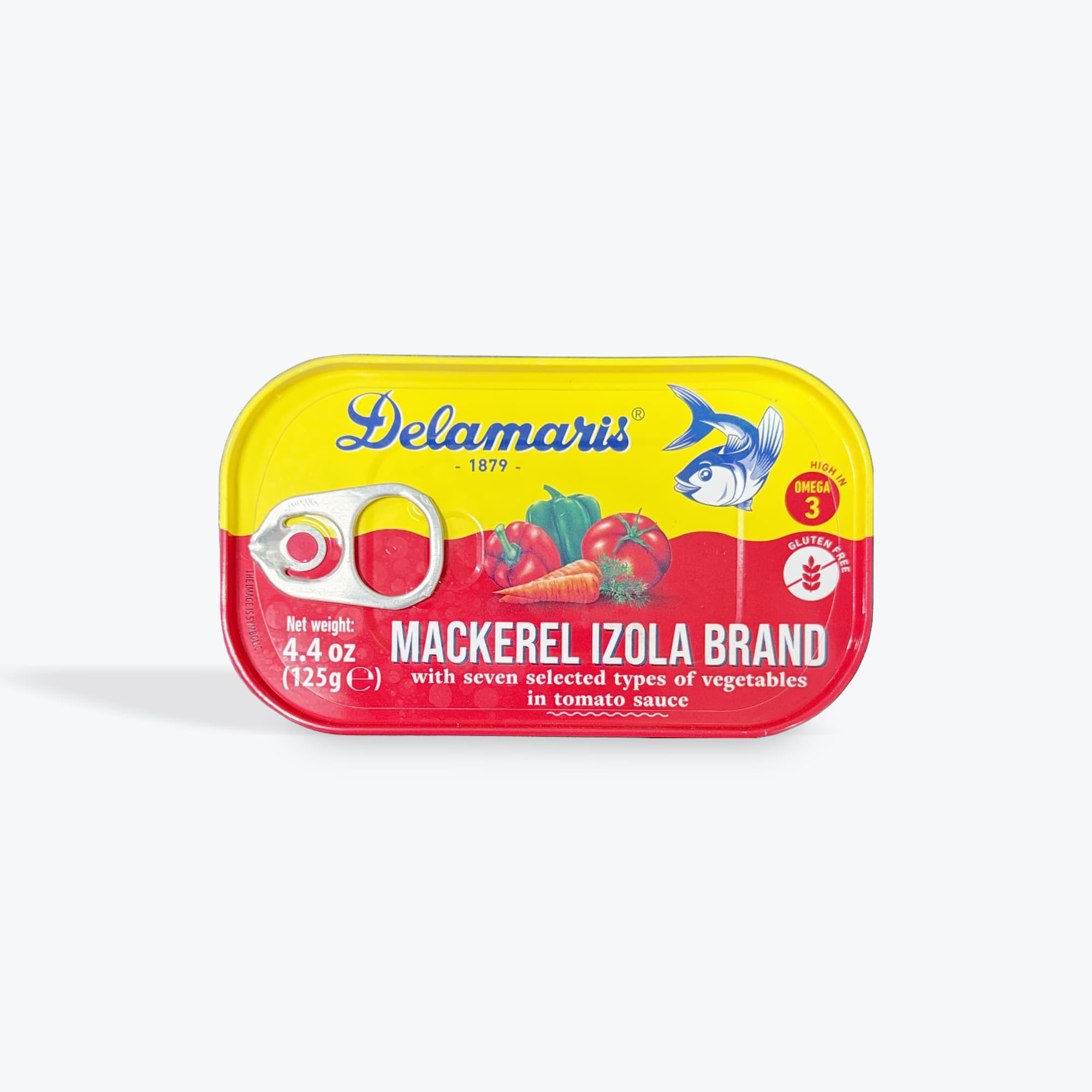 Delamaris Mackerel W 7 Vegetables In Tomato Sauce 125g
