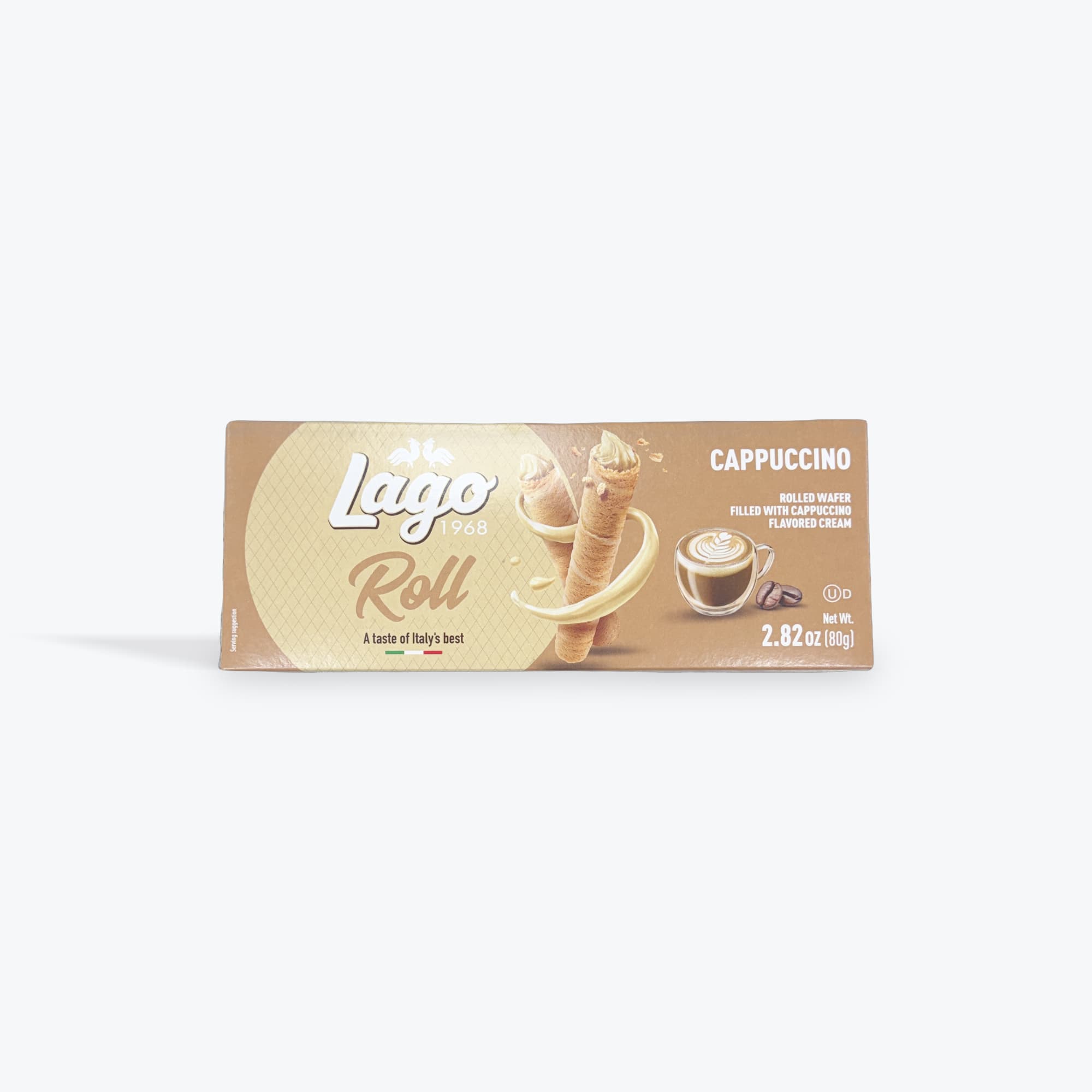Lago Cappuccino Roll Wafers 80g