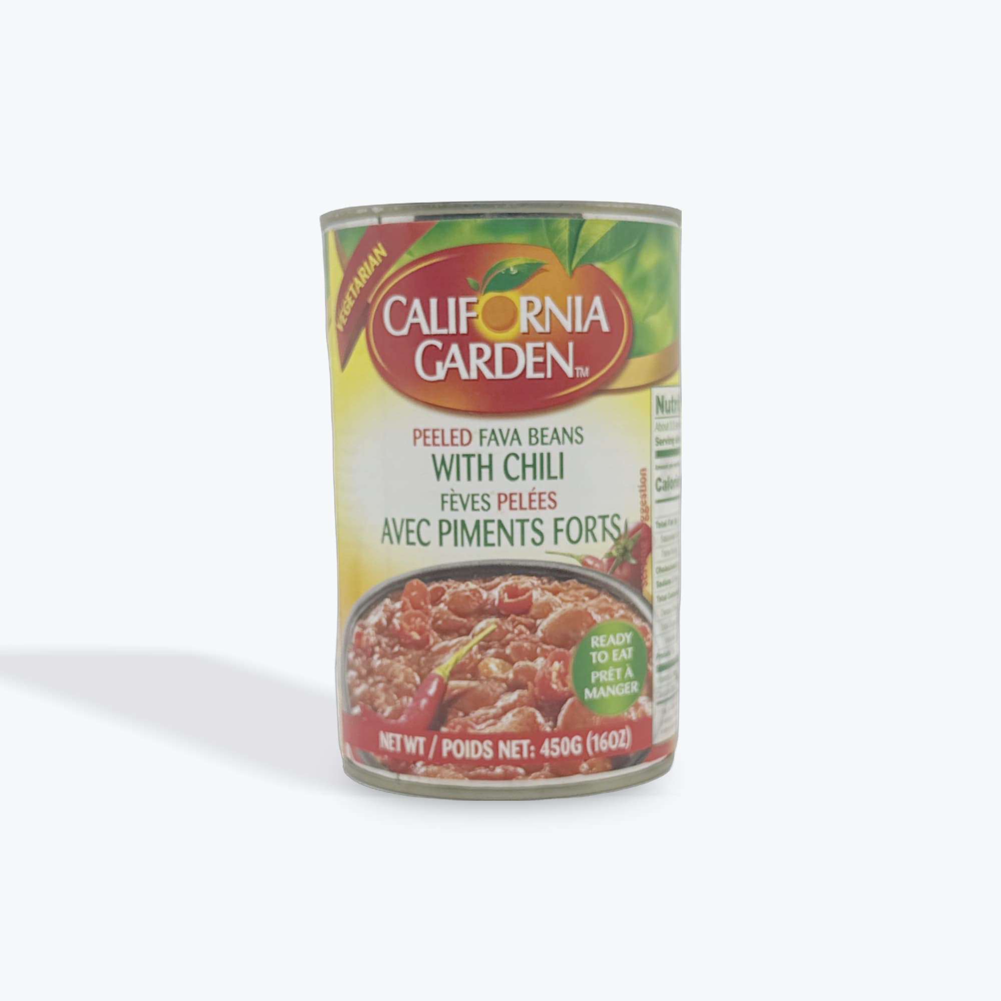 California Garden Peeled Fava W Chili 16oz