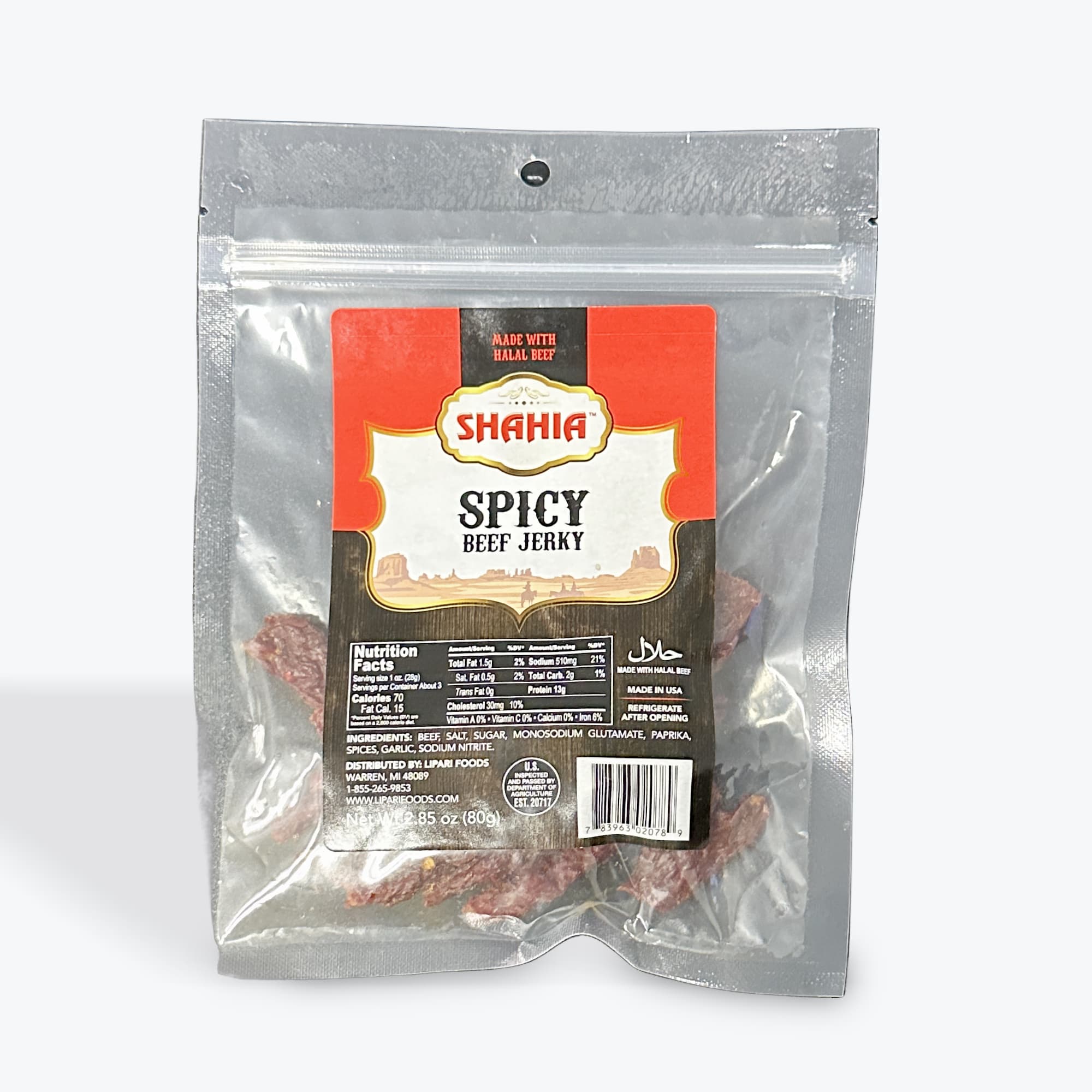 Shahia Spicy Beef Jerky 2.85oz