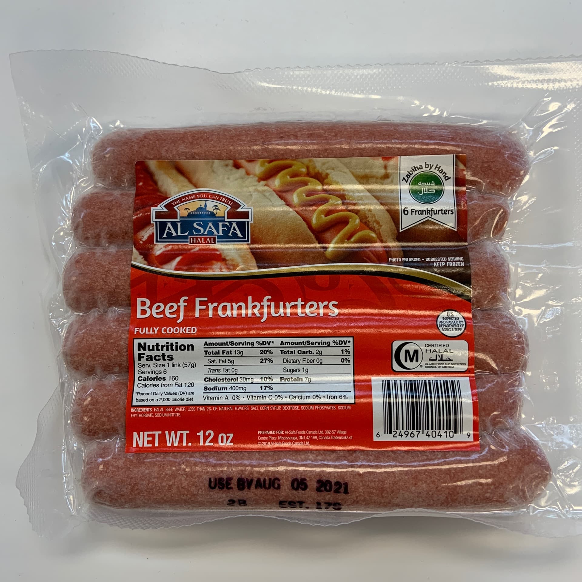 Alsafa Beef Frankfurters 12oz