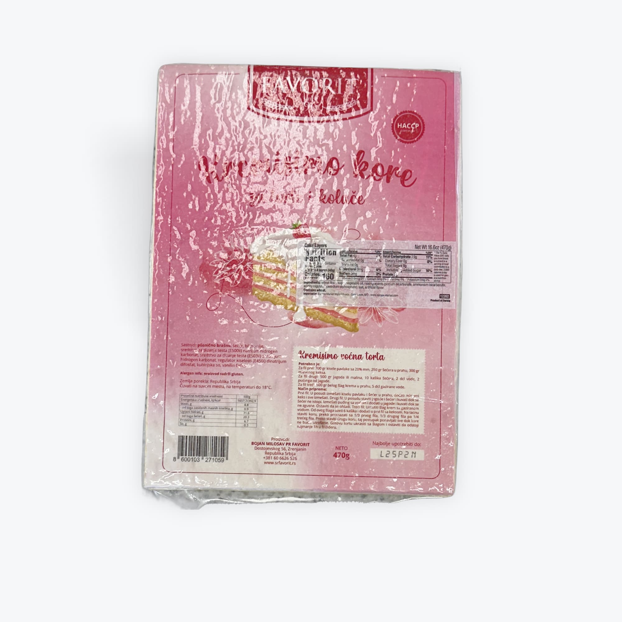 Favorit Cake Layer 470g