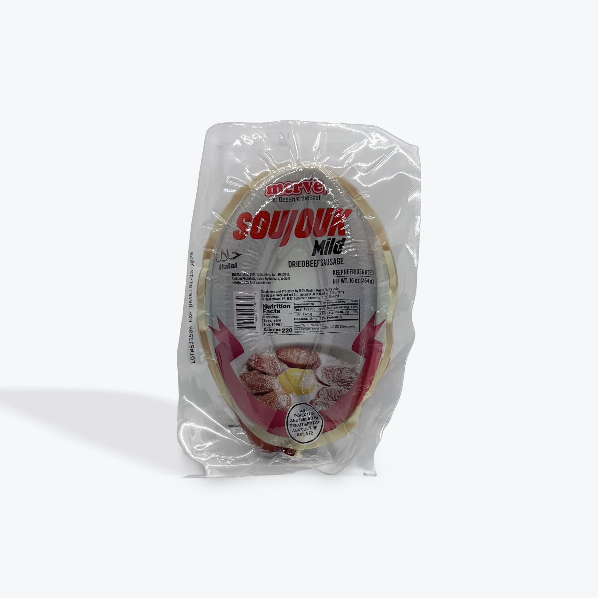 Merve Mild Soujouk 1Lb