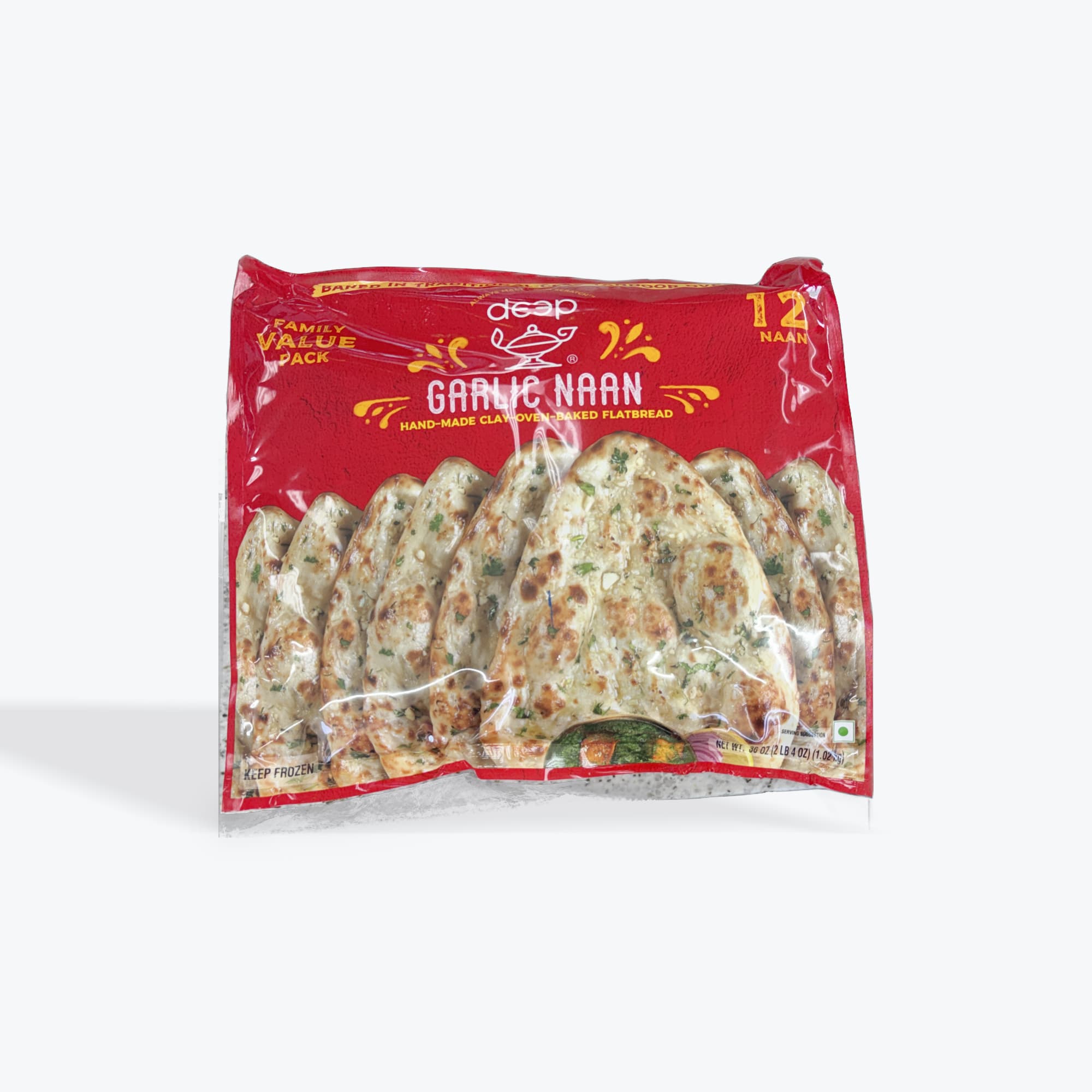 Deep Garlic Naan 16pc 2lb