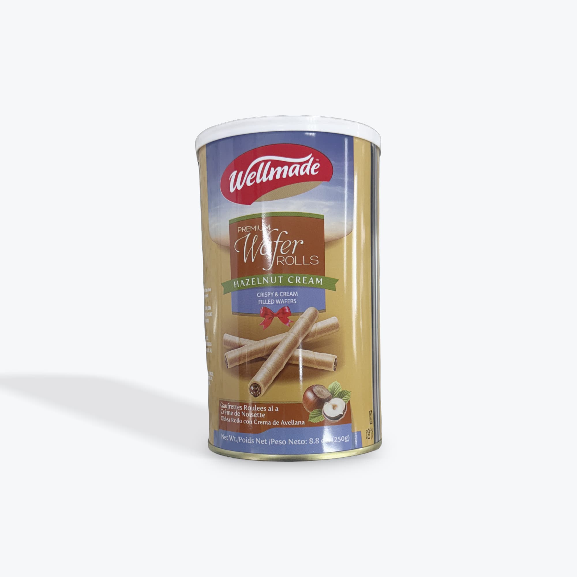 Wellmade Hazelnut Wafer Rolls 250g
