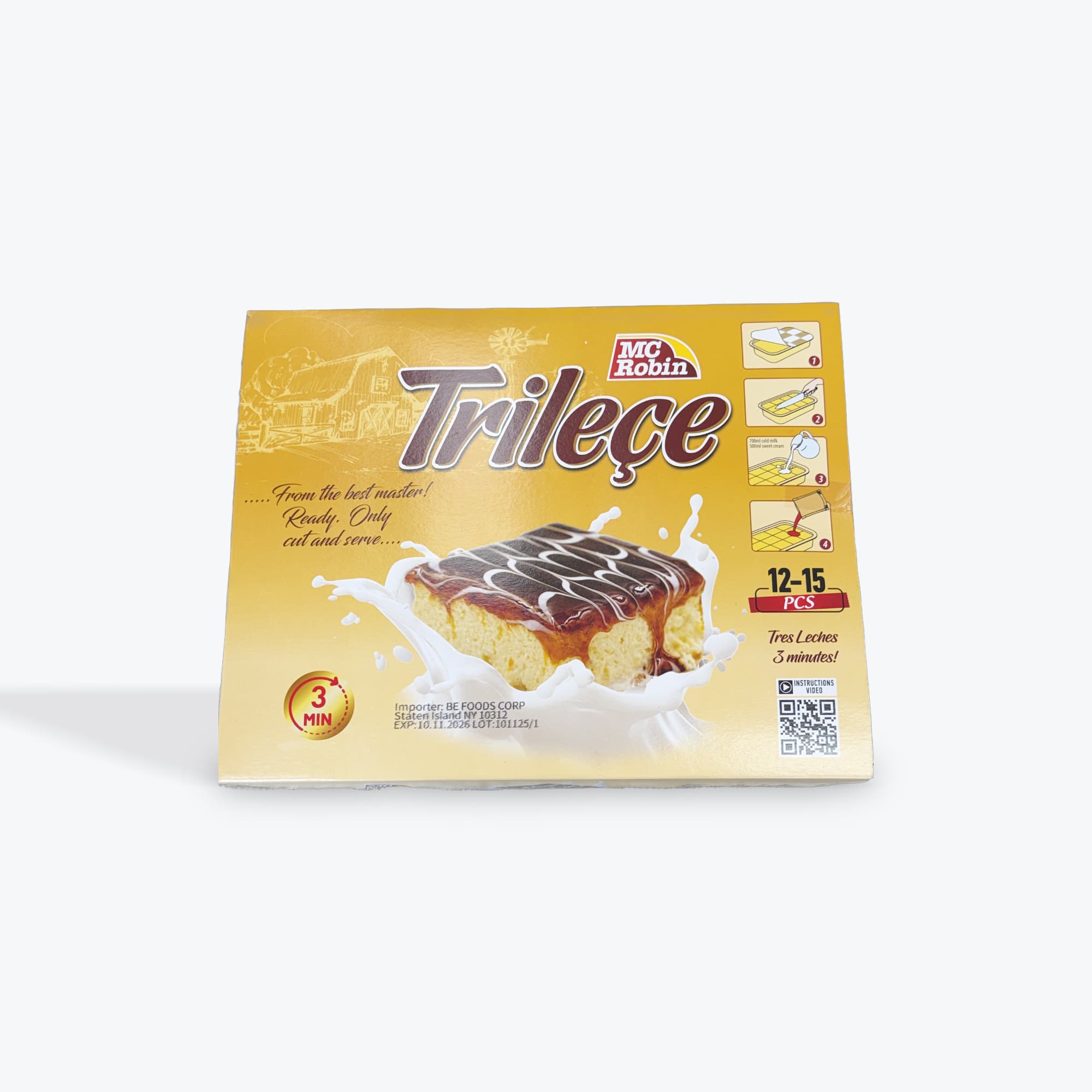 McRobin Trilece Cake W Caramel 12-15pc 800g