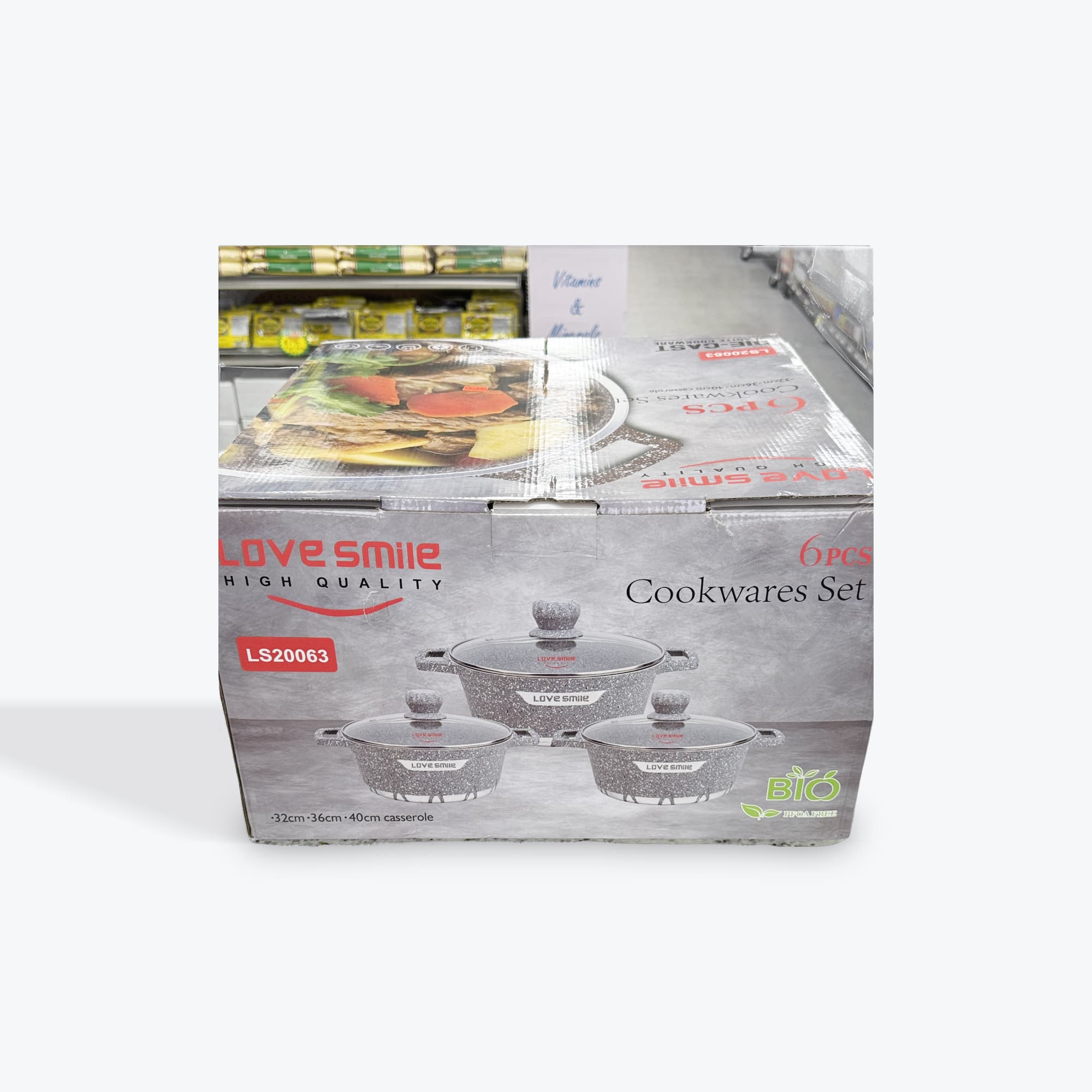 Lovesmile 6pc Granite Cookware Set