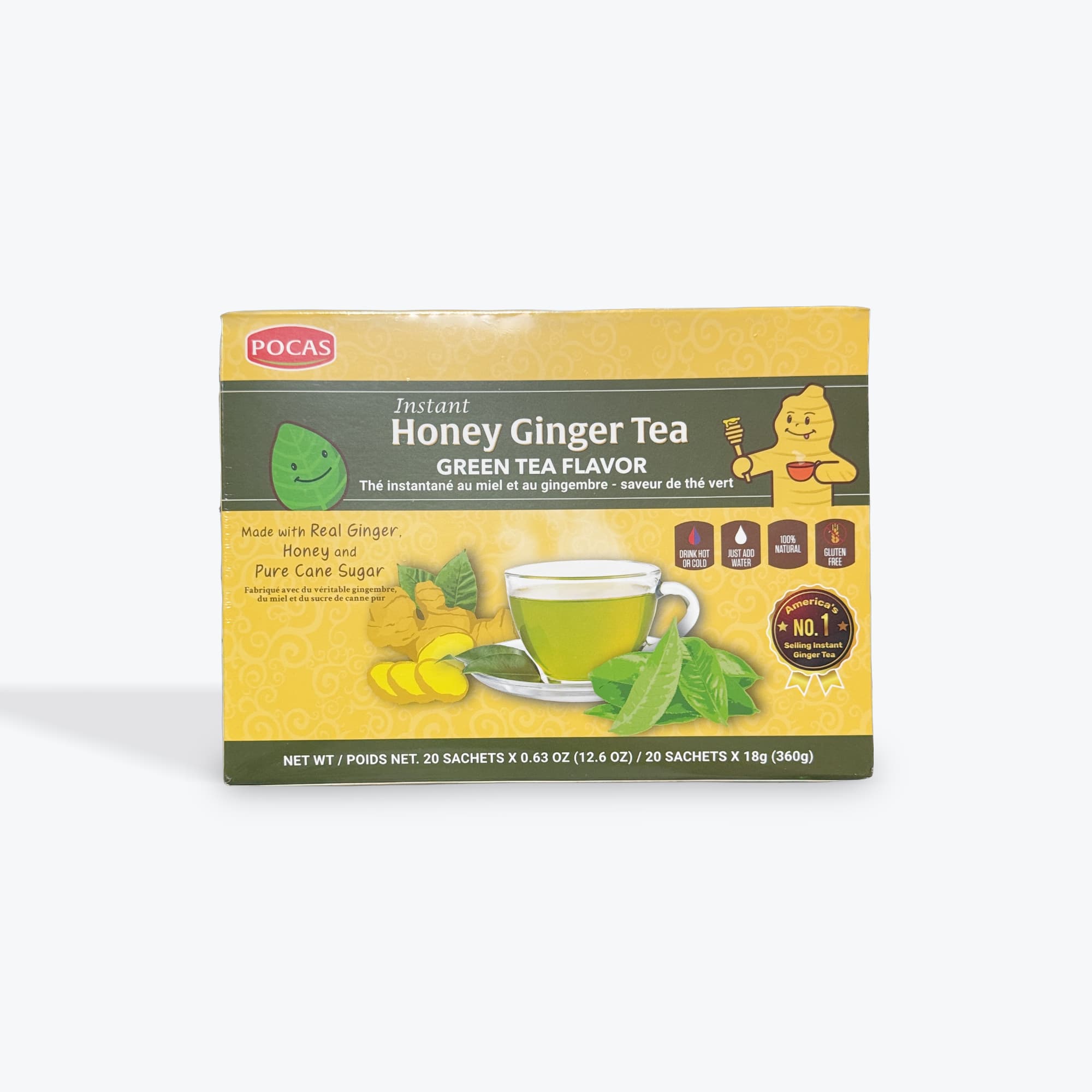 Pocas Honey Ginger Tea Green Tea 360g