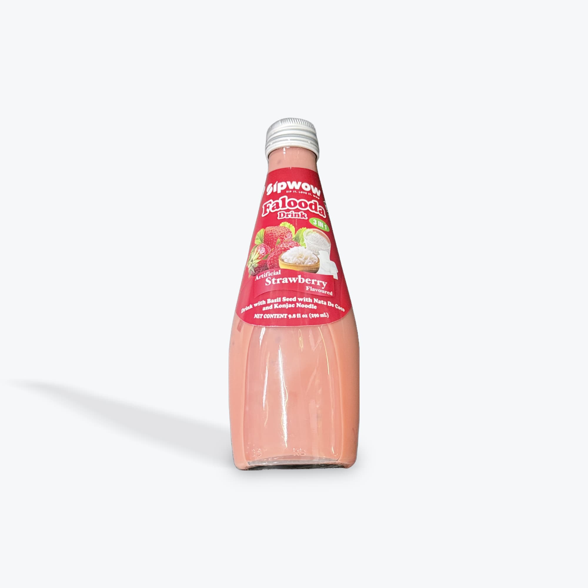 Sipwow Falooda Strawberry Drink 9.8oz