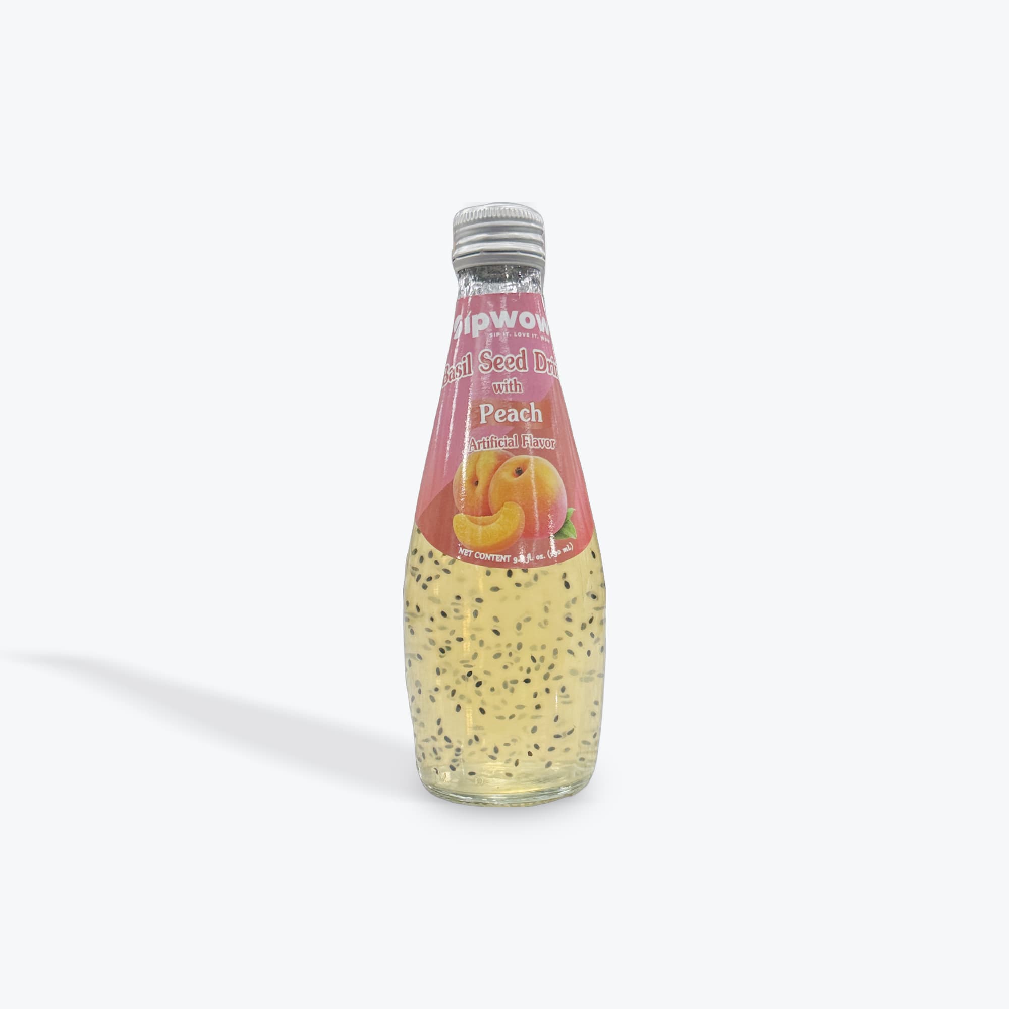 Sipwow Peach Basil Seed Drink 9.8oz
