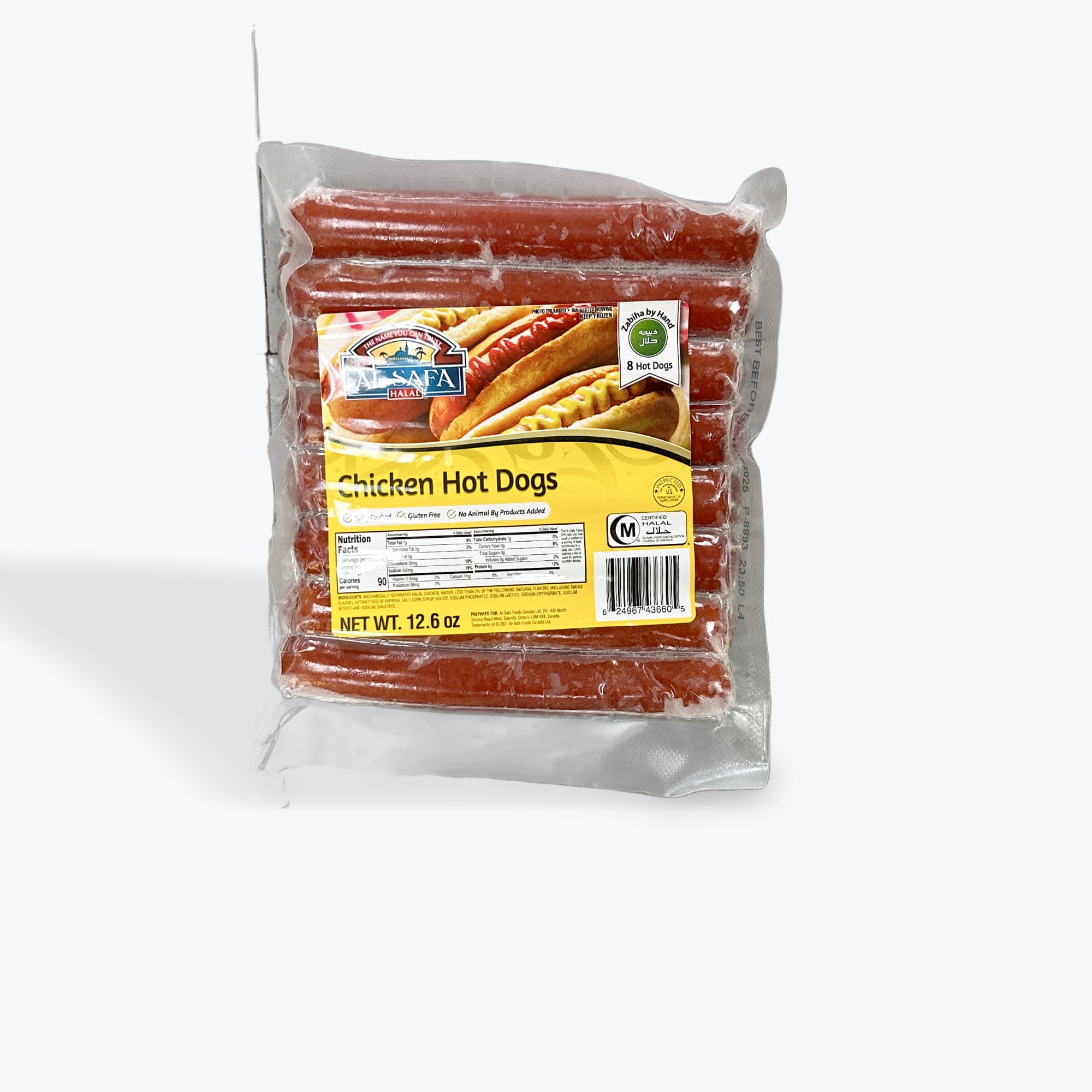 Alsafa Chicken Hot Dogs 12.6oz