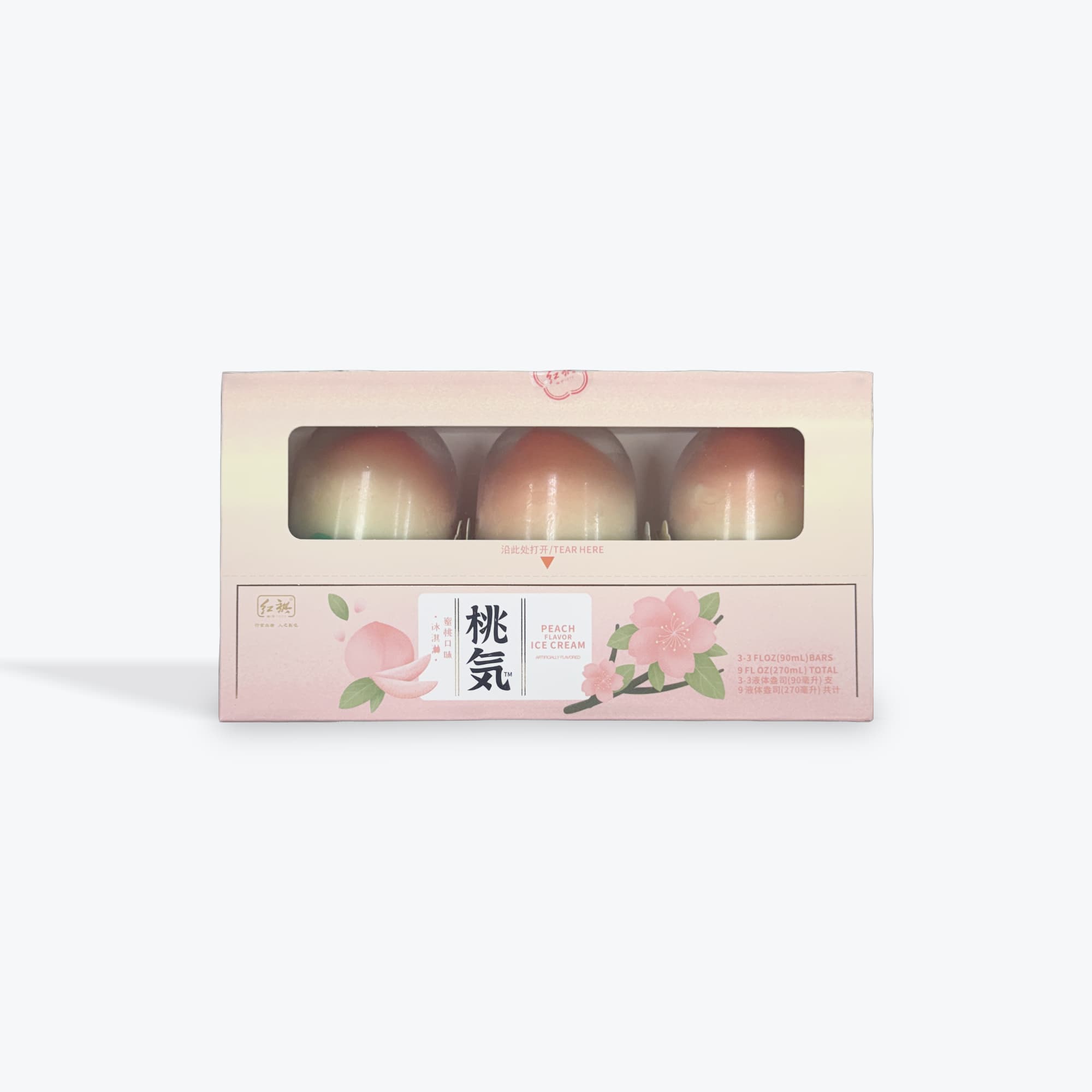 Hong Qi Propitious Peach Ice Cream 3x3oz