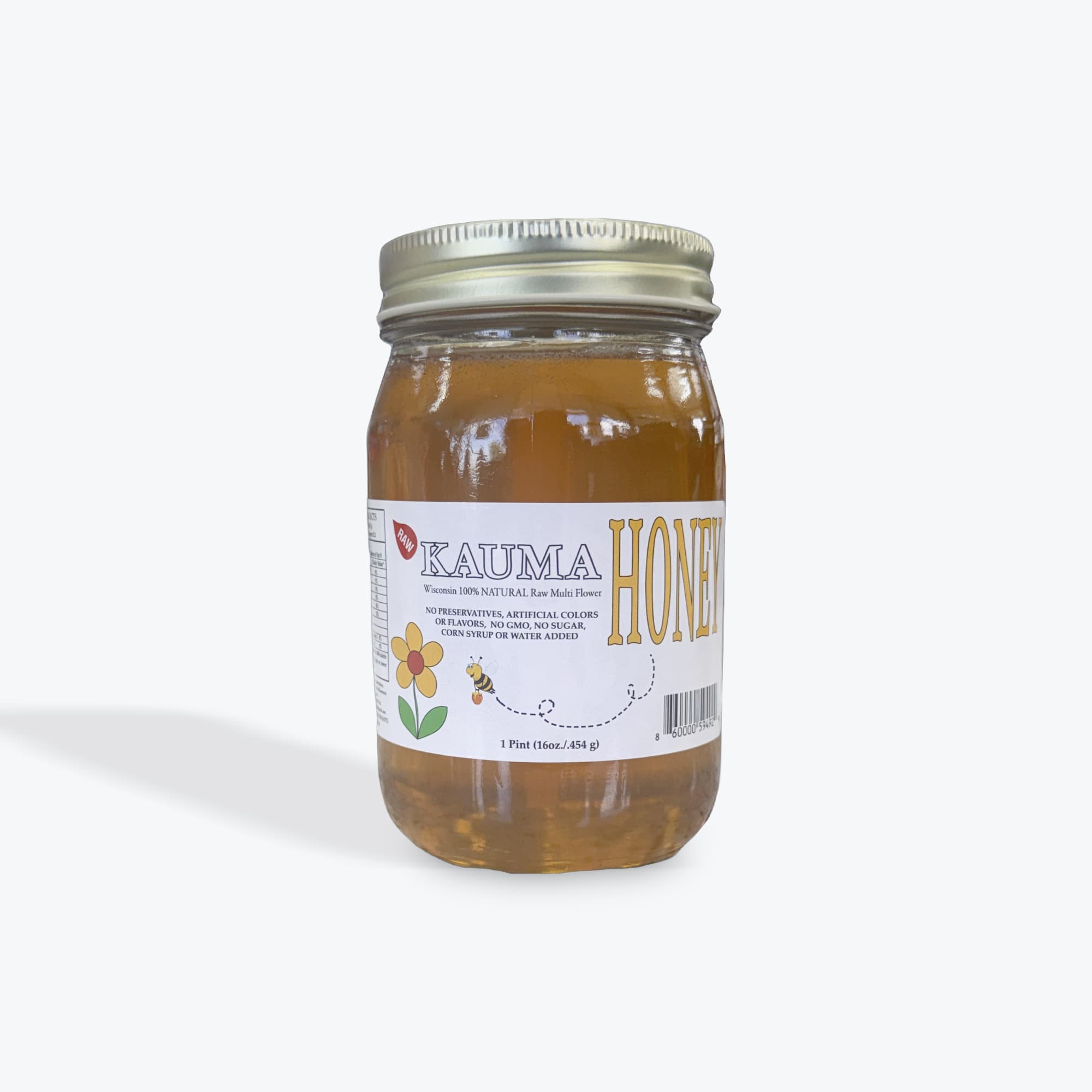 Kauma 100% Natural Raw Flower Honey 16oz