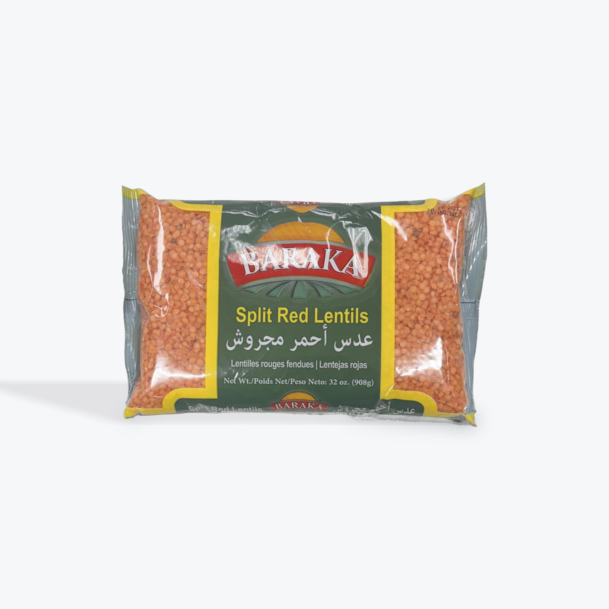 Baraka Red Split Lentils 908g