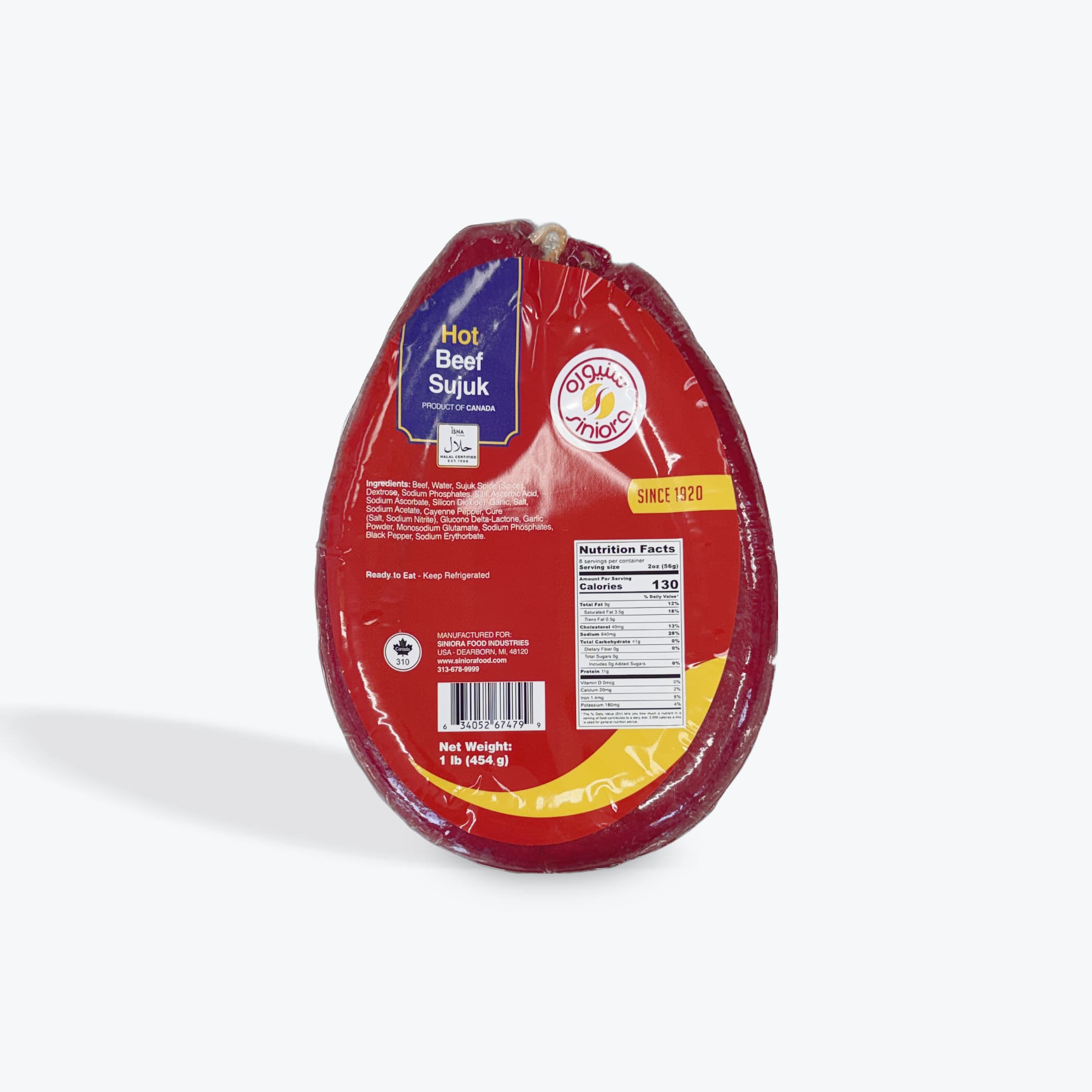 Siniora Beef Sujuk Hot 1lb
