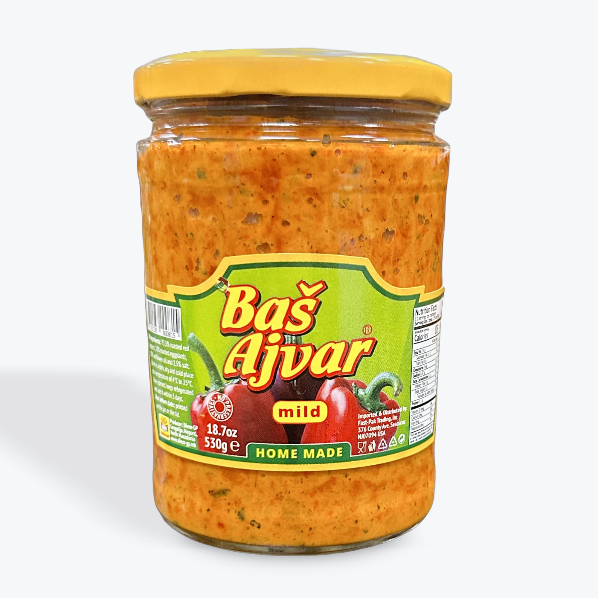 Bas Ajvar Mild 530g